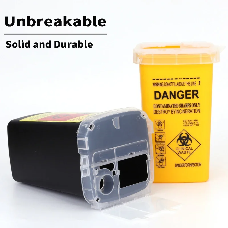 Professional Salon & Barbershop Blade Disposal Container - Secure Razor and Needle Waste Collector
