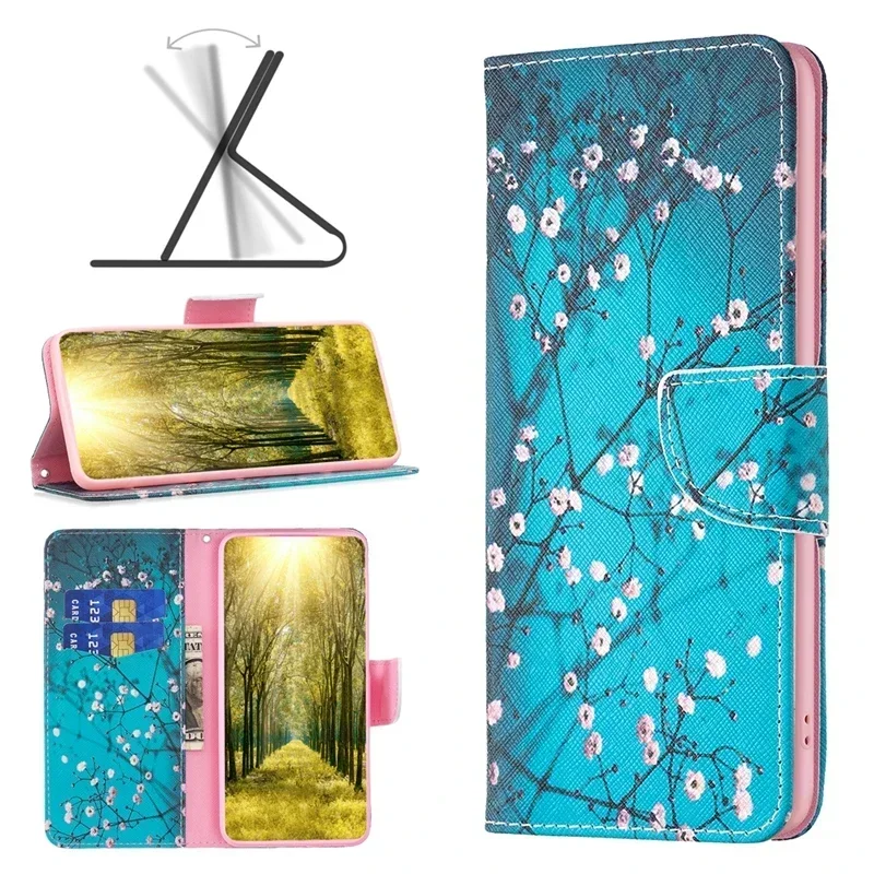 Фото Флип-чехол 40SE для TCL 40 SE, Кожаные чехлы с рисунком для Etui TCL40SE TCL 405 30 SE 305 306, чехол-подставка для телефона №3