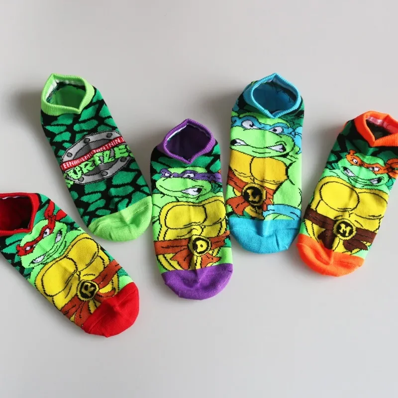 십대 닌자 거북이 TMNT 양말, 보이지 않는 보트 양말, 레저 스포츠 양말, 패션 짧은 양말, 커플 짧은 양말, 신제품