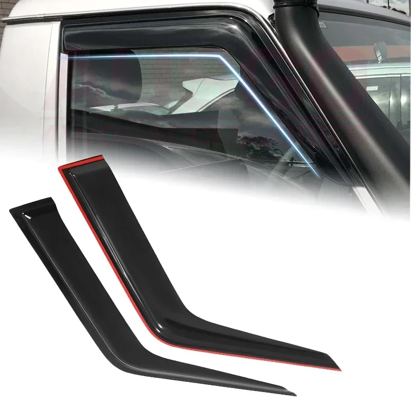 2Pcs Side Door Window Visors For Toyota Landcruiser 70 76 78 79 SERIES 2 DOOR Rain Awnings Shelter Deflector Weathershield