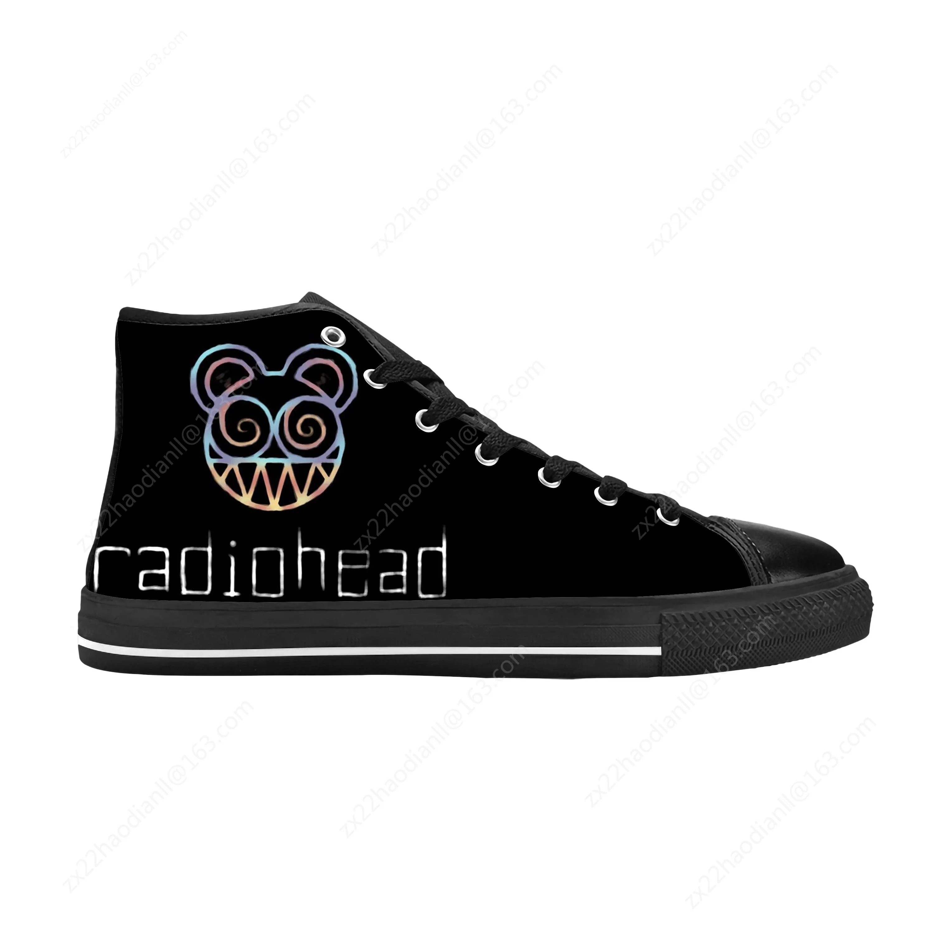 Radiohead Rock Band Music Singer Mouse Cool Funny Casual Cloth Shoes High Top Comfortable Breathable 3D Print Men Women Sneakers
