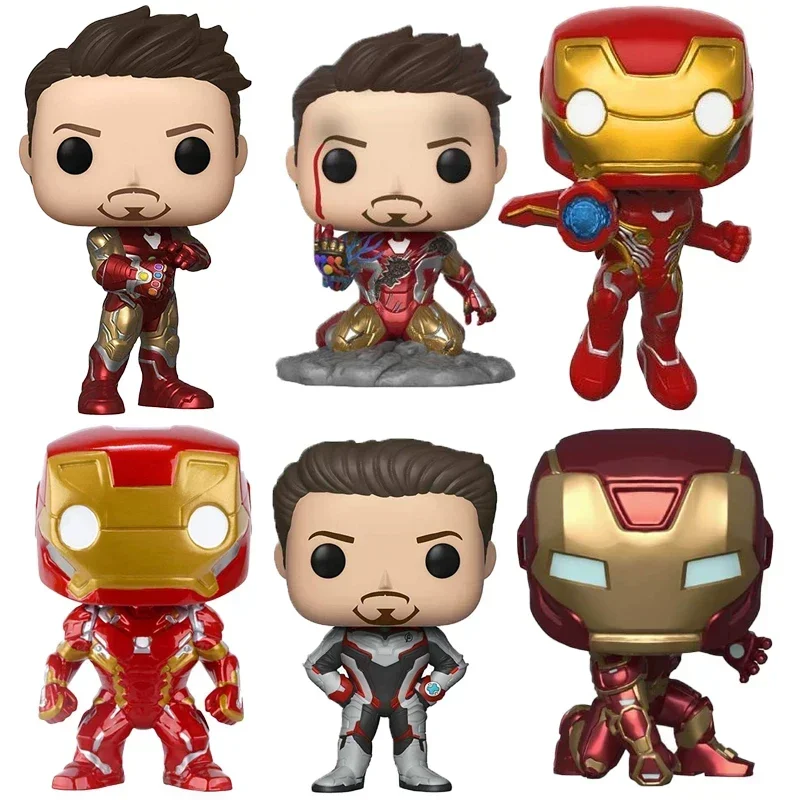 Funko Pop Marvels The Avengers Tony #449 IRON MAN #126 #529 #580 Figura de acción Juguetes Colección Muñecas Regalos para niños Figura