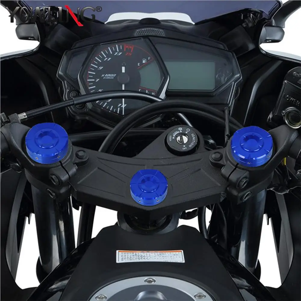 

For Yamaha YZFR25 World GP 60th Anniversary 2023 Upper Connecting Plate Screw Cap Front Fork Connecting Plate Decorative Cover