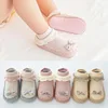 Fall Winter 0-2 Year Old Baby Socks Cute 3D Cartoon Doll Sock Warm Cute Socks Baby Girl Boy Sock Bow tie anti slip socks 2