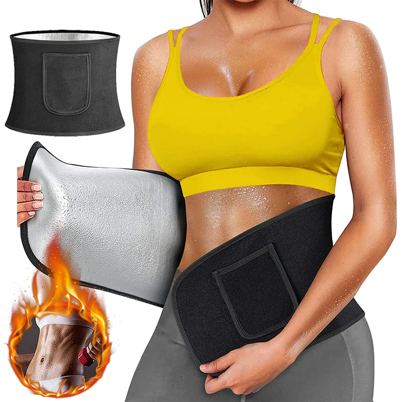 Men Women Shapewear Hot Sweat Belt Waist Cincher Train Body Shaper Sport Gridle 