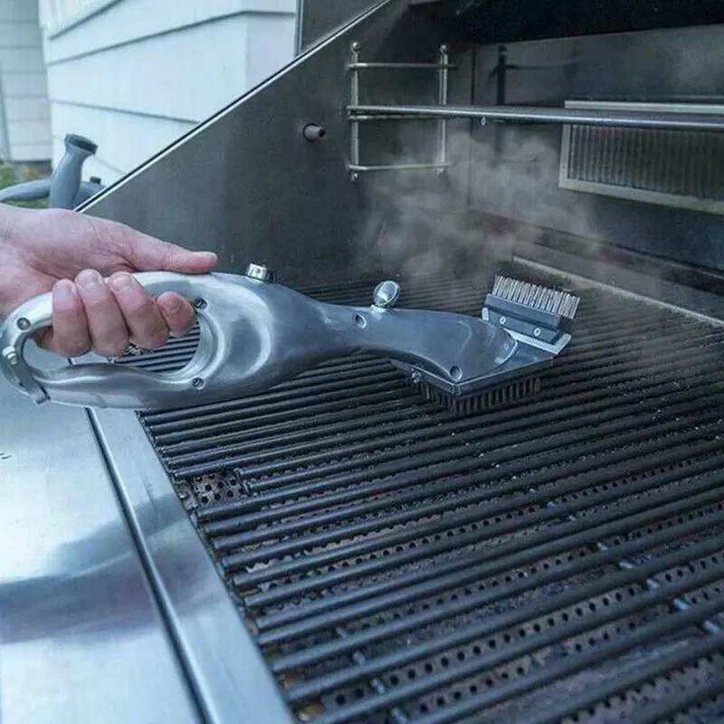 Barbecue Grill Outdoor Steam Cleaning Oil Brushes BBQ Cleaner Suitable For Charcoal Scraper Gas Accessories Cooking Kitchen Tool