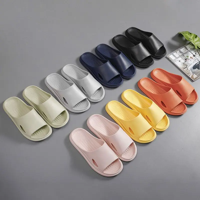 Summer Home Slippers for Women Indoor Anti-Slip Lightweight Couple Bathroom Shower Soft Soled Comfortable Household Footwear 2