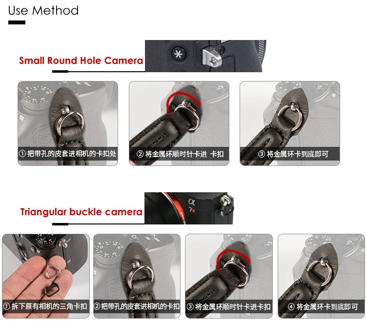 Olympus EM10 iii Pen-f E-PL8 EP9 ep7 핸드 벨트 사진 액세서리용 수제 나일론 소가죽 및 면 테이프 카메라 손목 스트랩