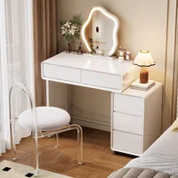 Chambre à coucher femmes coiffeuse luxe bois rangement miroir coiffure coiffeuse maison blanc Muebles De dortoir meubles 2