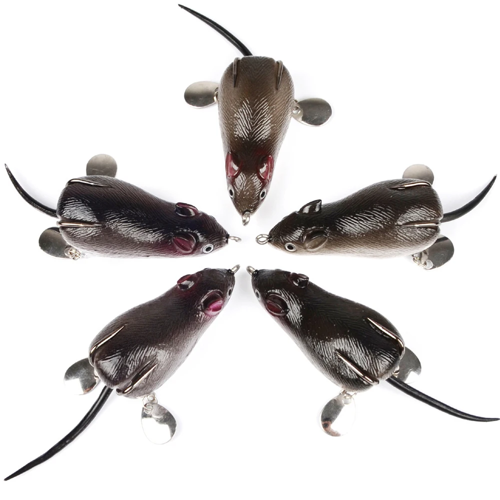 1Pc 3D Mouse Fishing Lure Kit Soft Bait Fishing Frog Bass Pike Snakehead Lure Bait Per Bass Snakehead 17.43G / 7Cm