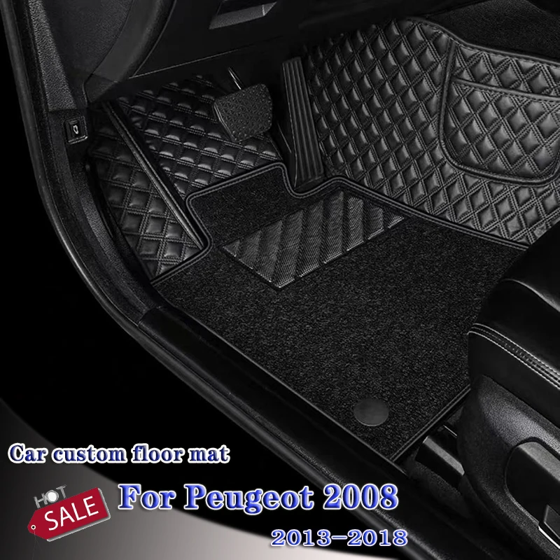 

Car Floor Mats For Peugeot 2008 2018 2017 2016 2015 2014 2013 Car Styling Artificial Leather Carpet Dash Mats Auto Interior