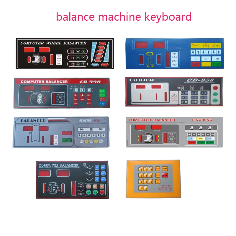 Various Models of Tire Balancing Machine Key Board Dynamic Balancing Instrument Touch Switch Control Panel Display