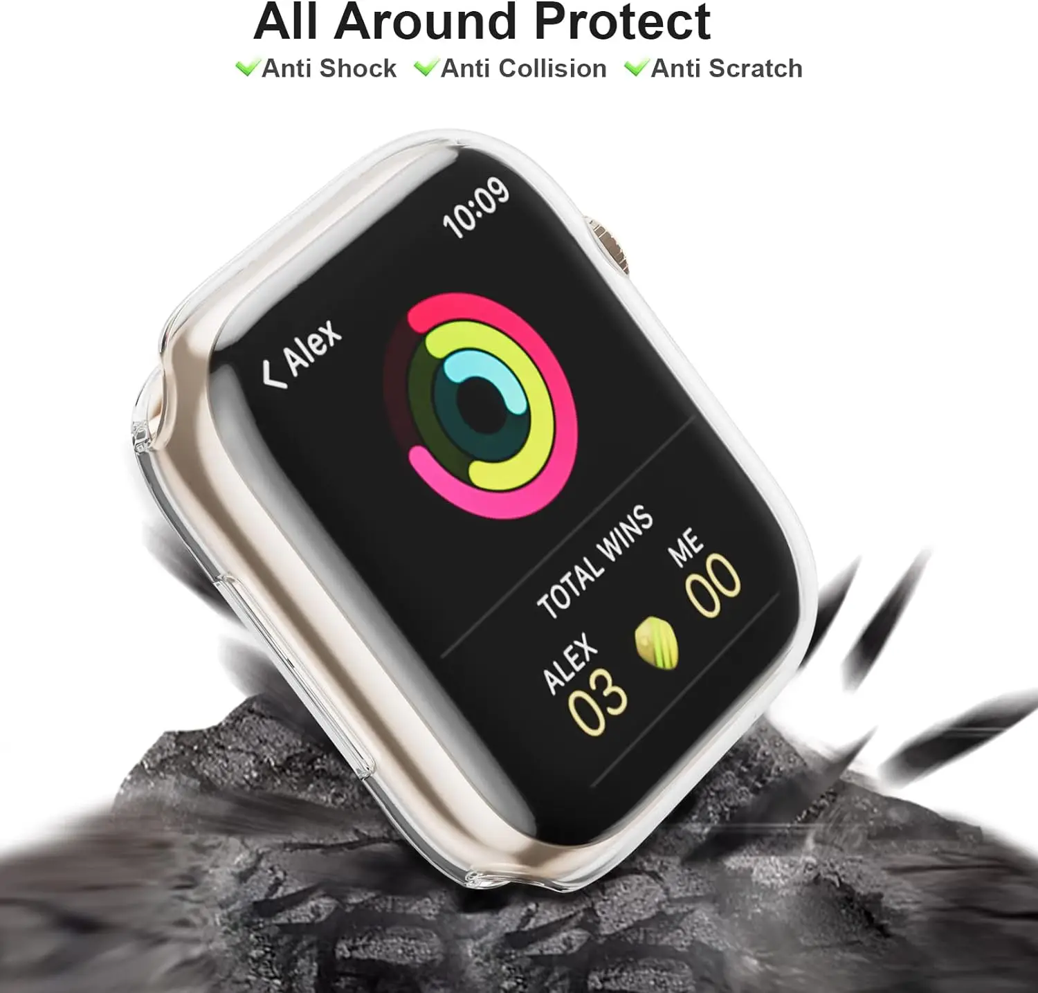 Case for Apple Watch Band 45mm 41mm 44mm 40mm 42mm Screen Protector Clear Bumper Cover iWatch Series Ultra 2 49mm 9 8 7 SE 6 3 - Image 2