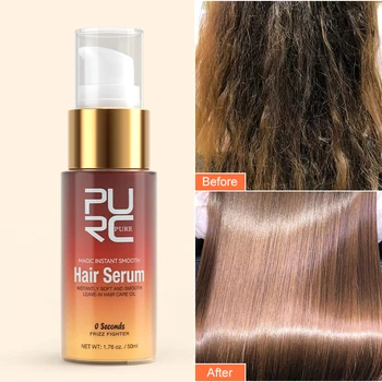 PURC 매직 인스턴트 스무딩 헤어 세럼 트리트먼트, 손상된 수리, 곱슬곱슬하고 건조한 헤어 오일, 전문 헤어 케어 제품