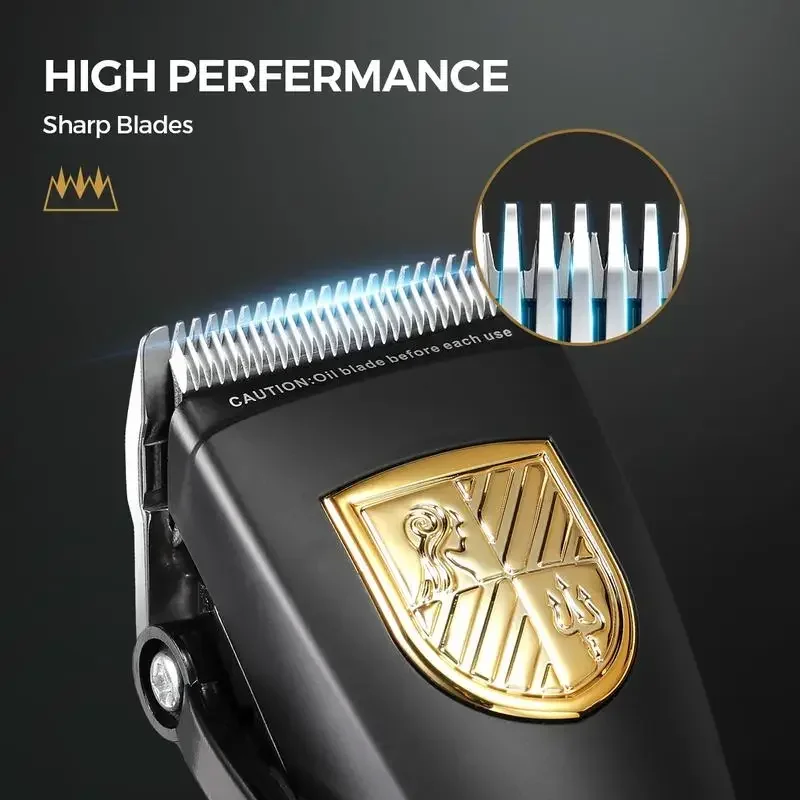 GLAKER Cordless Hair Clipper Kit – Hair Trimmer for Men, Sharp Blades, LED Display, 15 Guide Combs, Travel Case, and Storage 2