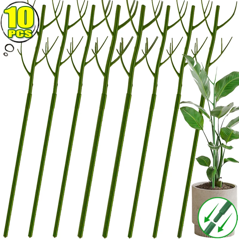 3/24PCS Twig Plant Support Brackets Stackable Green Plants Growth Stakes Detachable Monstera Climbing Stakes for Indoor Outdoor 3/24PCS Twig Plant Support Brackets Stackable Green Plants Growth Stakes Detachable Monstera Climbing Stakes for Indoor Outdoor