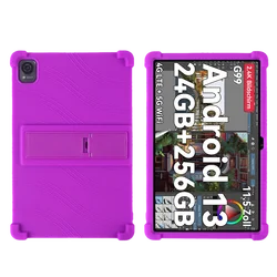 Durable Kids' Shockproof Silicone Tablet Case with Enhanced Corner Protection - Non - Slip Design, 2024 Edition for Blackview MEGA 1 (PURPLE)
