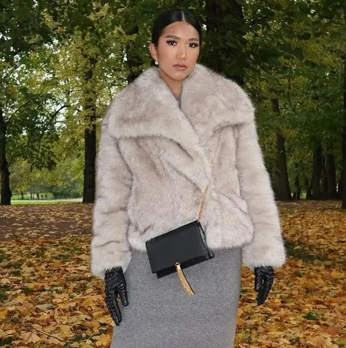 2023 Winter False Fur Coat for Women Elegant Turndown Collar Long Sleeves Thickened Jacket Autumn Office Lady Plush Outerwear