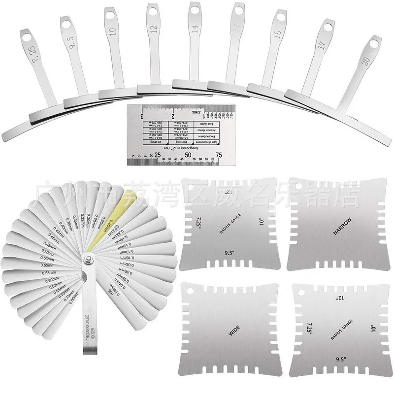 

Guitar Luthier Measuring Tool Kit Set String Action Ruler Understring Radius Gauge Guitar Repair Tools Guitar Body