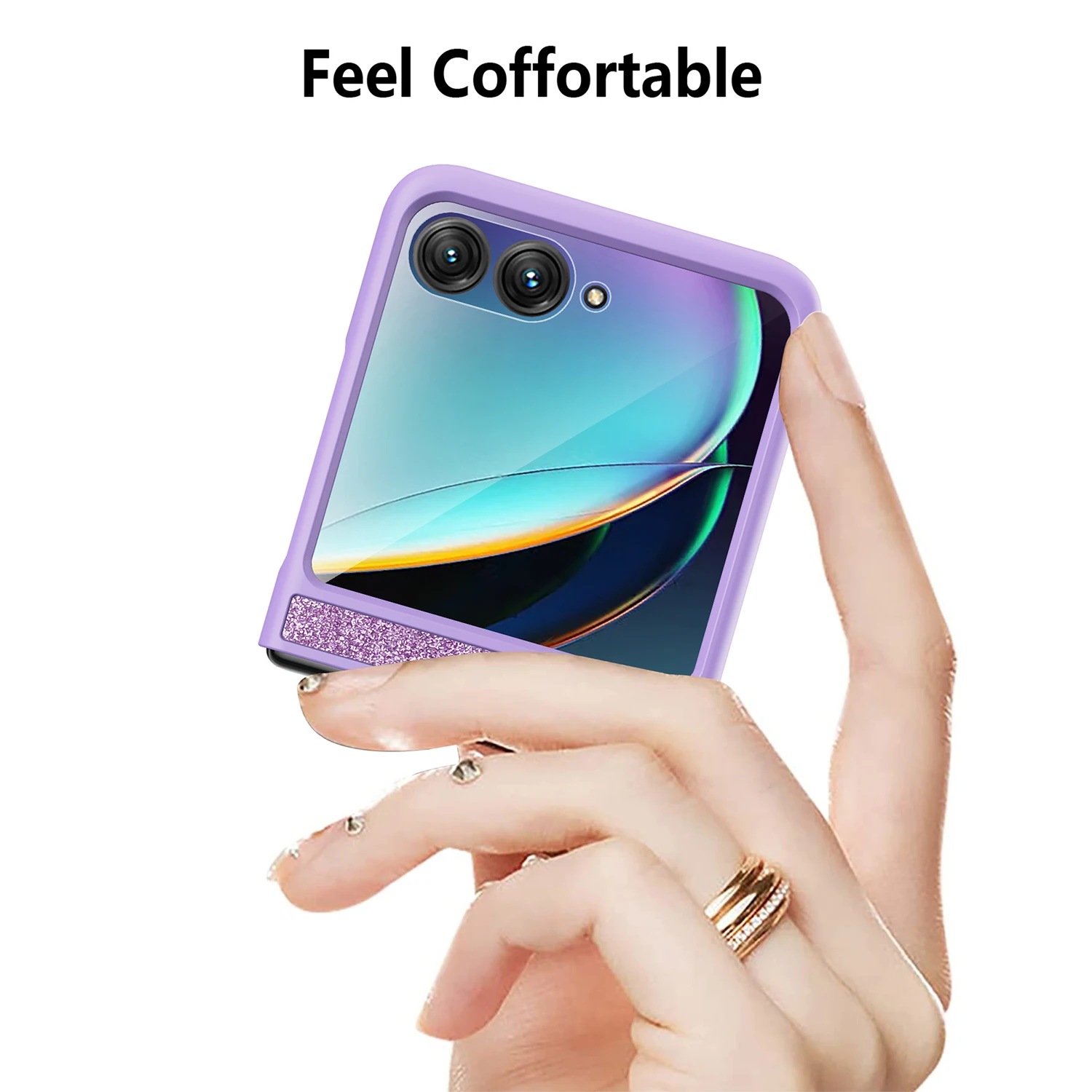 For Moto Motorola Razr 50 Luxury Thin Sparkling Matte Colorful Shock Proof Protection Phone Case Cover_voghion.com