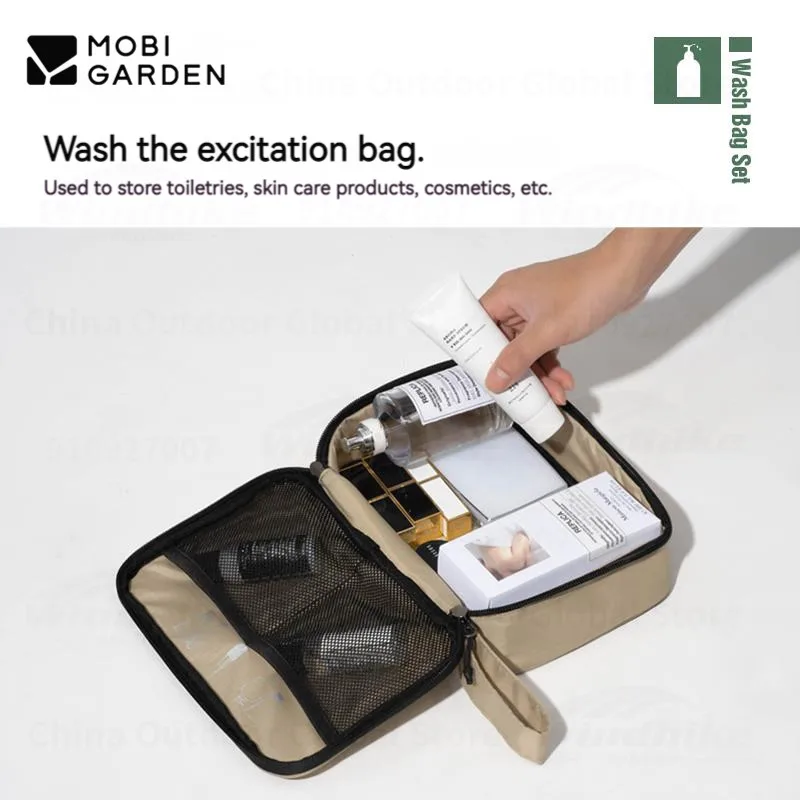 MOBI GARDEN Three/Five-Piece Set Wash Bag Set Outdoor Travel Business Underwear Shoes Storage Bag Suitcase Portable Makeup