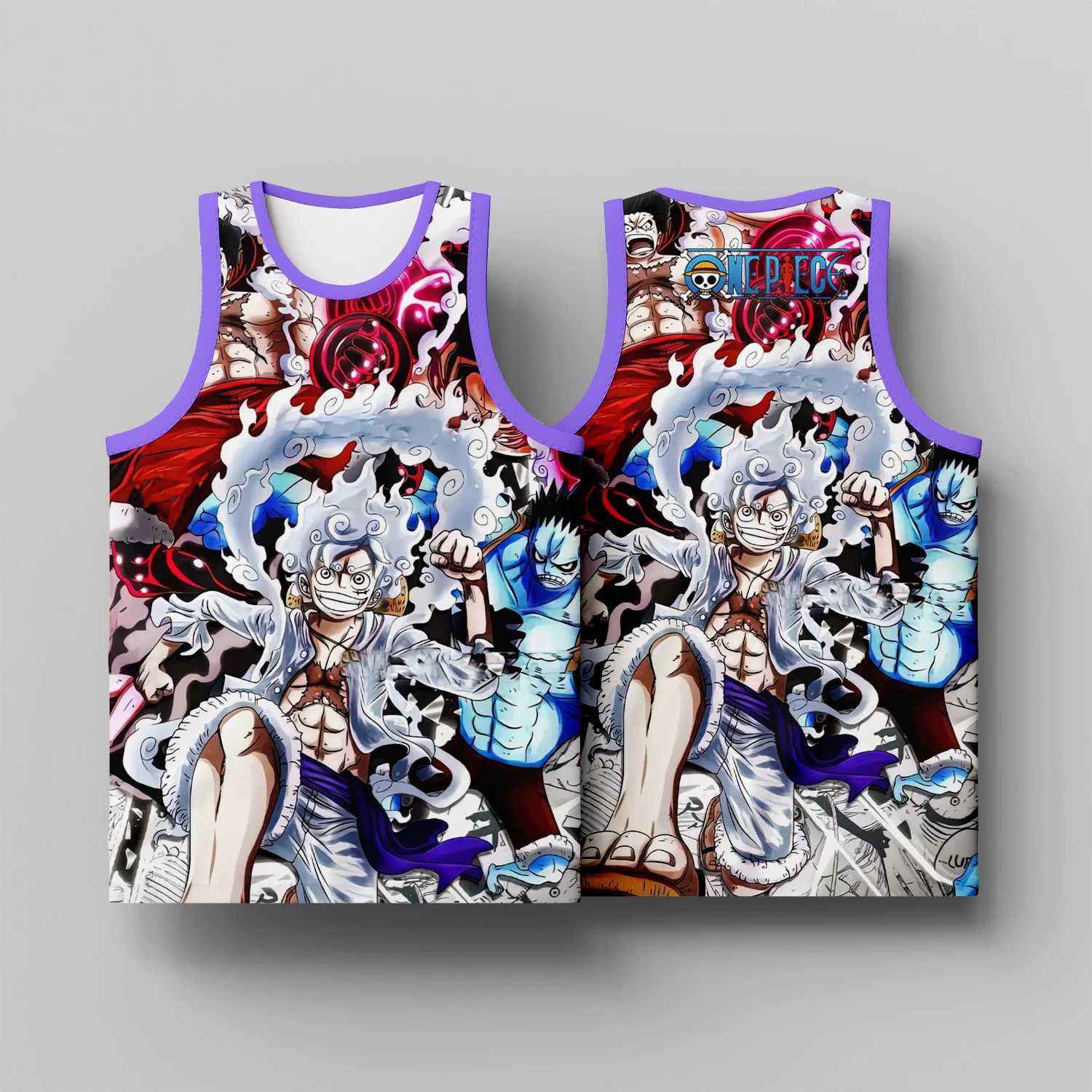 Summer Men's Clothing 3D Printed Luffy Zoro Basketball Vest Sleeveless T-Shirt Breathable Sweat-Absorbent Unisex Size Tops