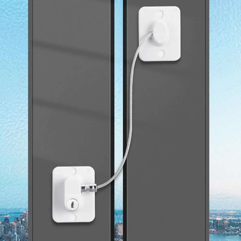 Cabinet Door Latch Refrigerator Door Lock Set With Keys Child Proof Fridge Safety Lock For Home Kitchen Freezer Cabinets Drawers Closets Windows