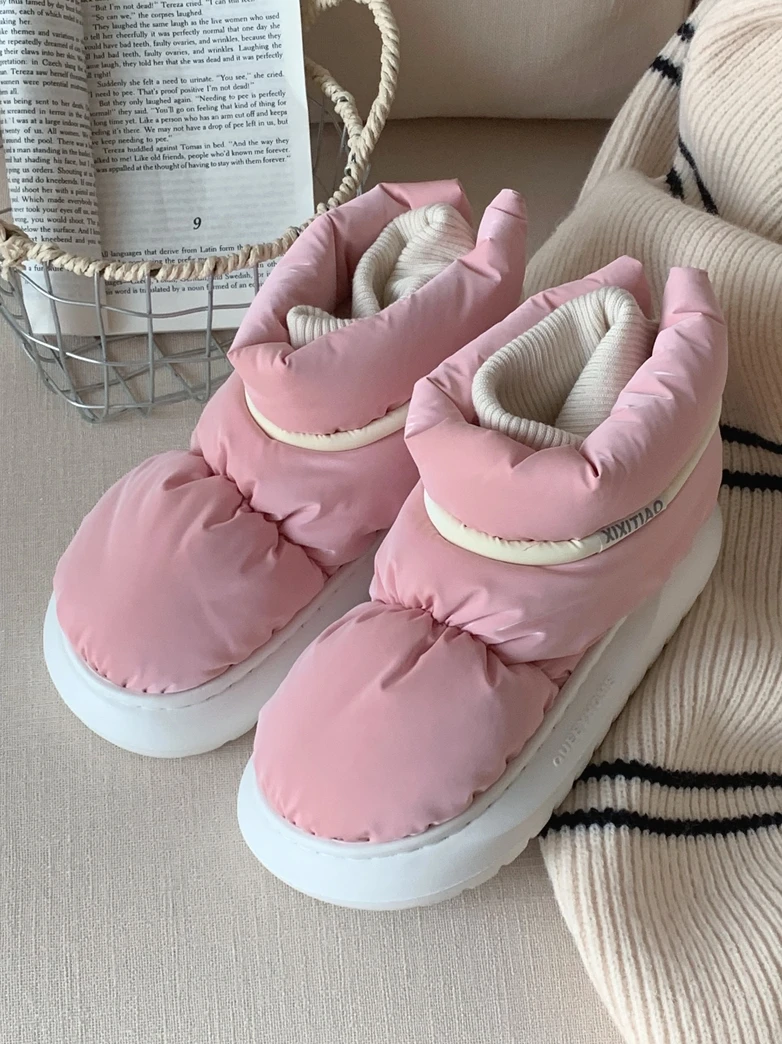 Women's Snow Boots Versatile Fashion Plush And Thick Insulation Waterproof Man Cotton Shoes Couple Winter Boots