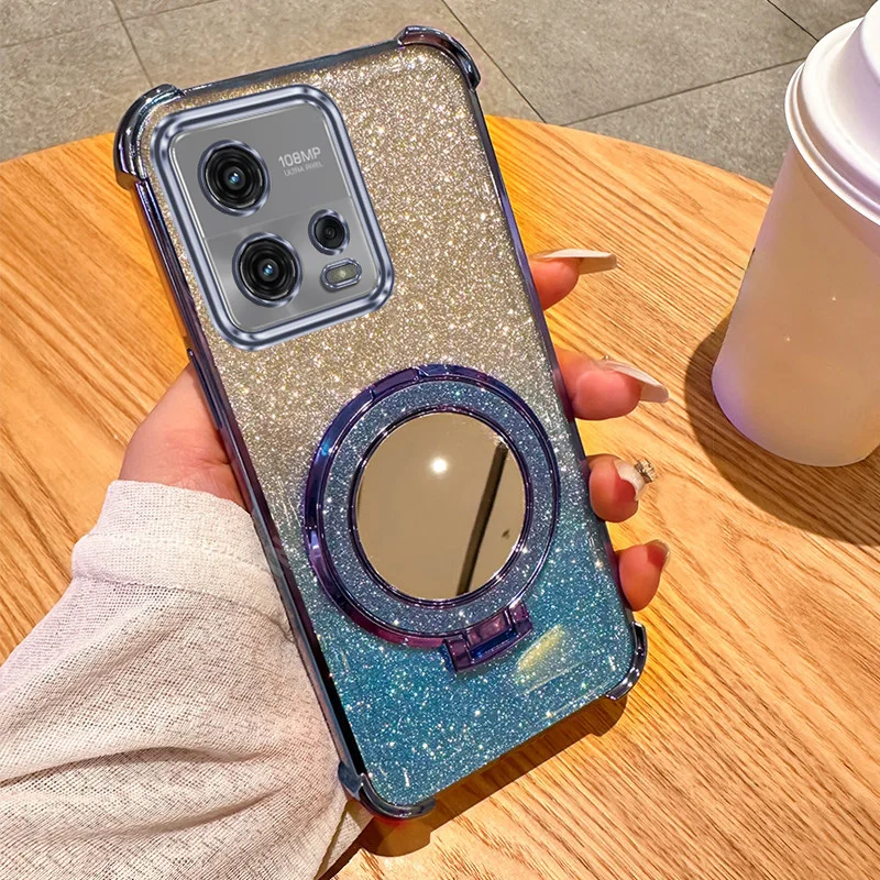Reflective Stand Phone Case with Mirror Finish