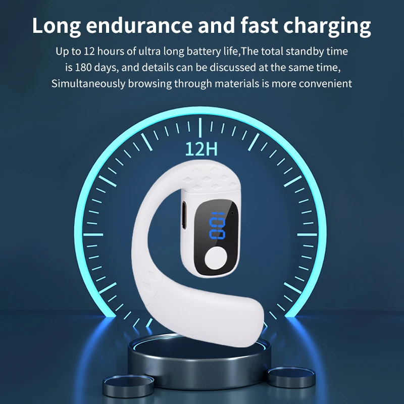 รูปสินค้า หูฟังไร้สาย Bluetooth 5.4 ปรับได้ 180 องศา ใช้งานได้ทุกที่ทุกเวลา