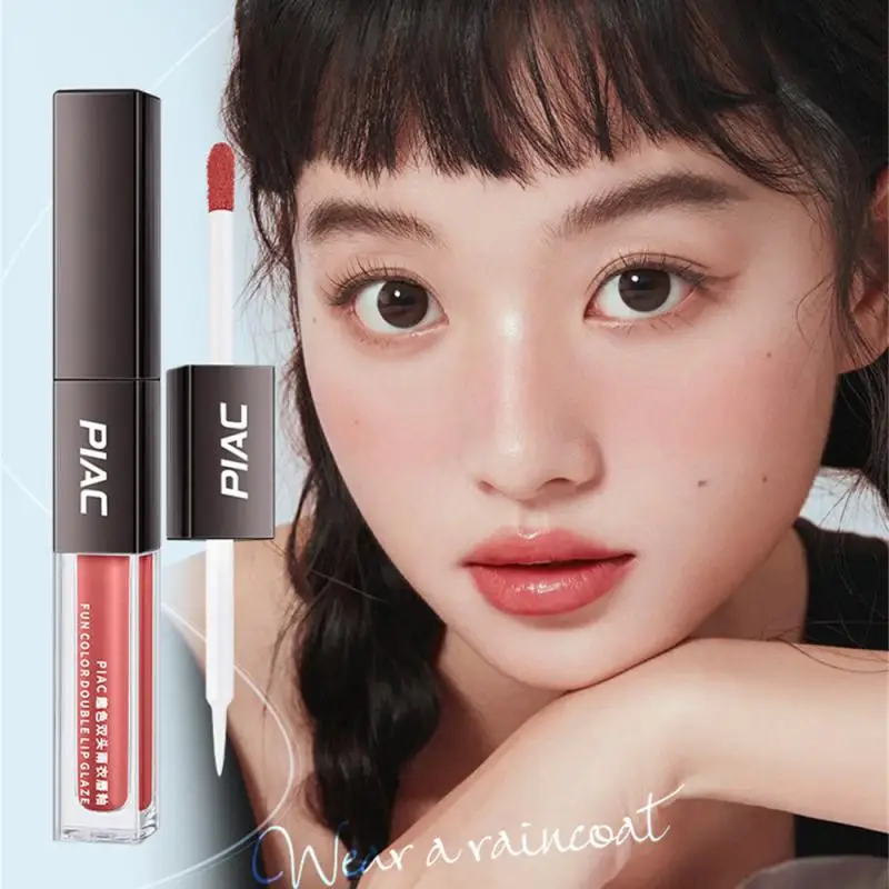 

Двусторонняя губная помада с глазурью, Увлажняющая губная помада, стойкий зеркальный блеск для губ с высоким пигментом, легкий пикантный Макияж для губ