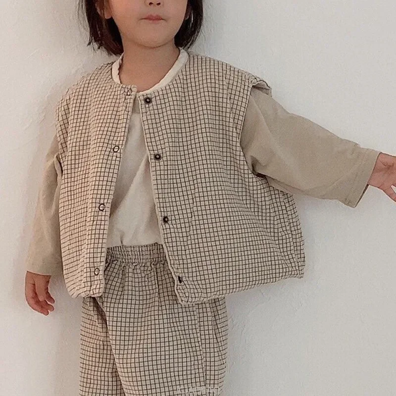 Girls Winter Clothes Boys Sleevless Jacket Toddler Baby Kids Single Breasted Vest Coat Children Outwear  Waistcoats New Autumn - 6
