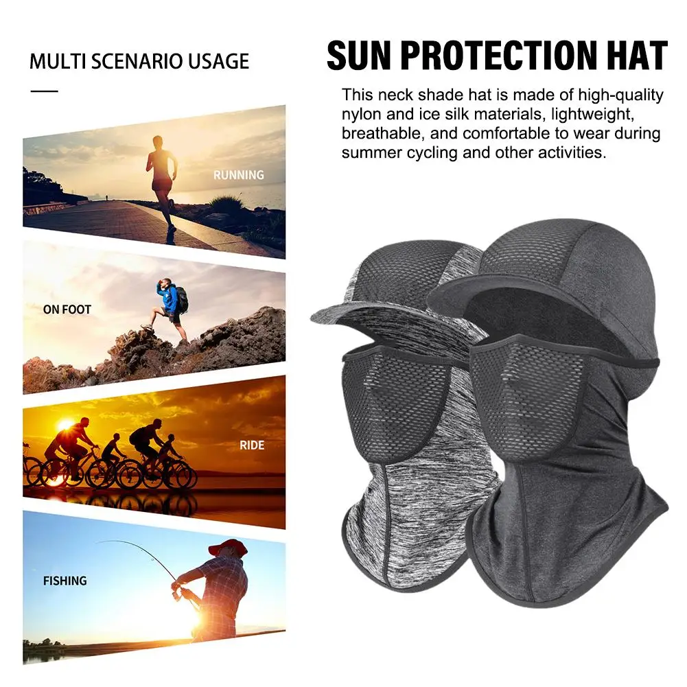 

Балаклава с полями для мужчин и женщин, крутая мотоциклетная шапка для шлема с защитой от УФ излучения, маска для рыбалки, защитная шапка для лица и езды на велосипеде, D4Y8