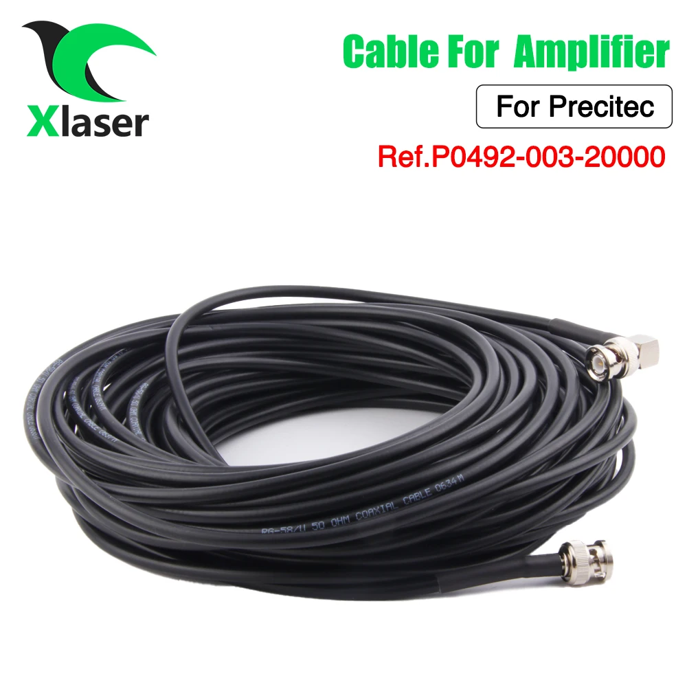 XLaser 20 미터 광학 RF 케이블 P0492-003-20000 섬유 레이저 커팅 헤드 Precitec 레이저 헤드 용 4 코어 증폭기 케이블