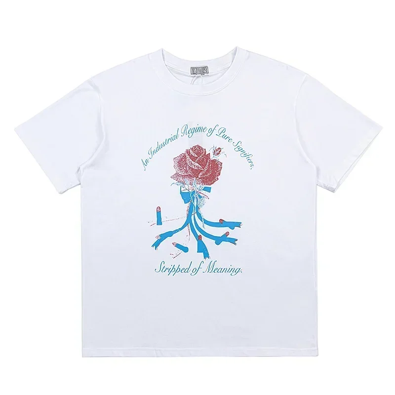 

Высококачественные футболки C.e с принтом роз, весна-лето, свободные дышащие футболки с коротким рукавом