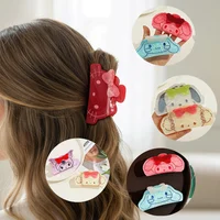 1PC/6PCS Sanrio Kuromi, Cinnamoroll, My Melody, Hello Kitty cute cartoon character hair claws, multi-functional hair