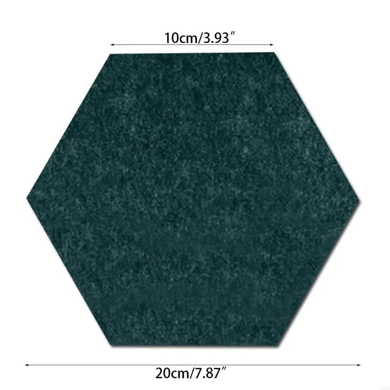 12PB Hexagon Felt Board Self-Adhesive Felt Board Floor Protector Pad for Home