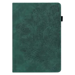 Premium Protective Case for Samsung Galaxy Tab - Sleek and Durable Design (Green Flower YX)