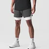 Summer Men's Gym Fitness Sports Running Basketball Short Pants Man Quick Dry Bodybuilding Double-decker 2 in 1 Shorts Sweatpants 1