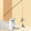 Cat Toy Feather Cats Sticks Cat Toys Interactive Double Feather Toys Cats Teasing Kitten Teaser Stick with Bell Toy Pet Products 2