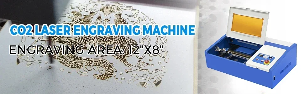 SIHAO CO2-Lasergravierer, 40 W, 30 x 20 cm, Lasergravur-Schneidemaschine mit USB für Holz, Leder, Holzbearbeitung, DIY-Gravur – Detail 1