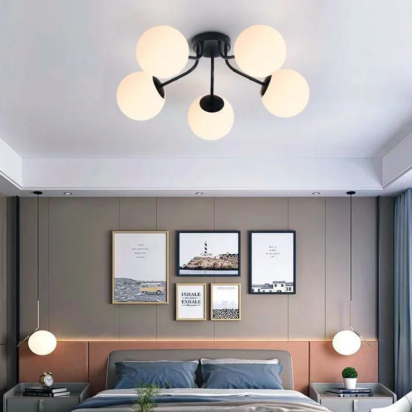 Corridor Ceiling Lamp Modern Simple Decoration Magic Bean Night Lights Iron Paint Bedroom Living Room Balcony Aisle Chandeliers