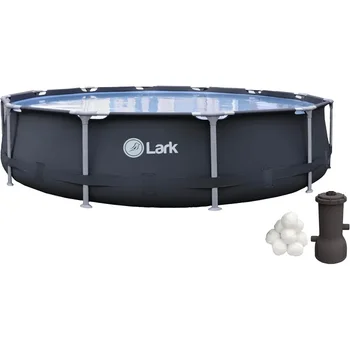 Lark Rustproof Fiberglass Frame Backyard Above Ground Swimming Pool with Filter Pump 2