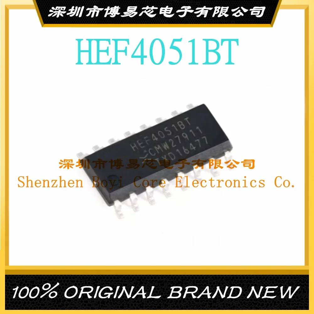 HEF4051BT,653 SOIC-16 original genuine 8-channel analog multiplexer decomposer chip for tcm 24j analog 24 in 1 fixed agile channel combiner modulator catv 24 channels analog modulator