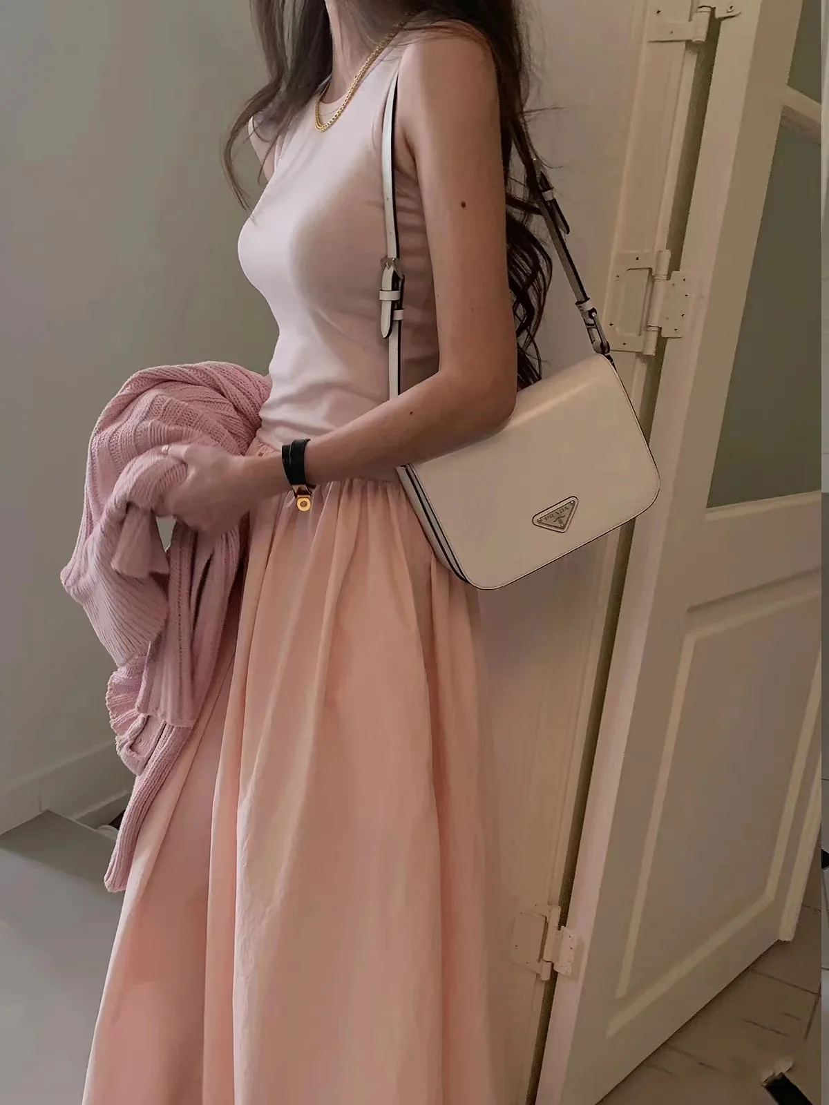 Women Elegant Long Dress Summer Sleeveless Korean Chic Dresses Ladies Vintage A Line Casual Long Robe Vestidos