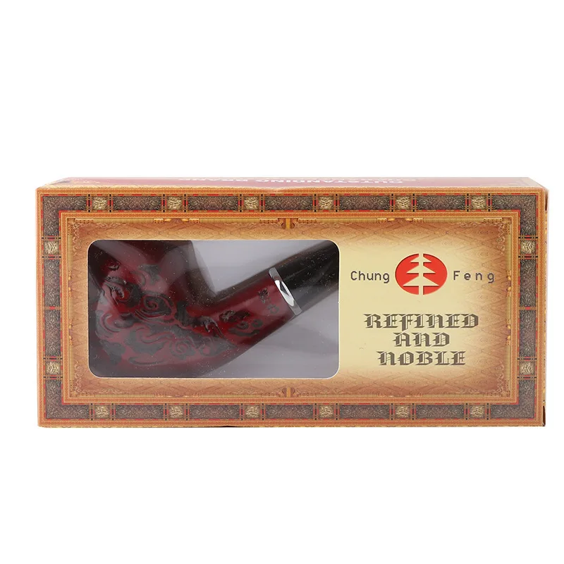 Tobacco pipe Herb smoking pipe Smoking pipe Fashionable Solid wood carved filter wooden pipe Durable detachable cleaning pipe Smoking Tobacco Cigarette Pipes Gift