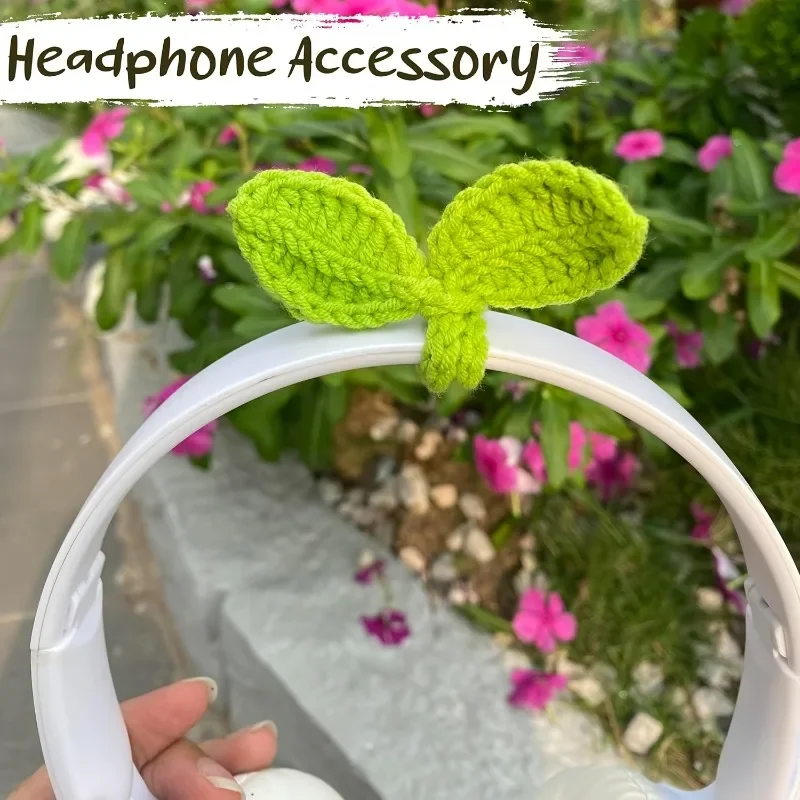 Crochet Bookmark Hand-Knitted Leaf Bud Versatile Headphone Accessories DIY Craft Cotton Yarn Ideal Corner Bookmarks stationery supplies