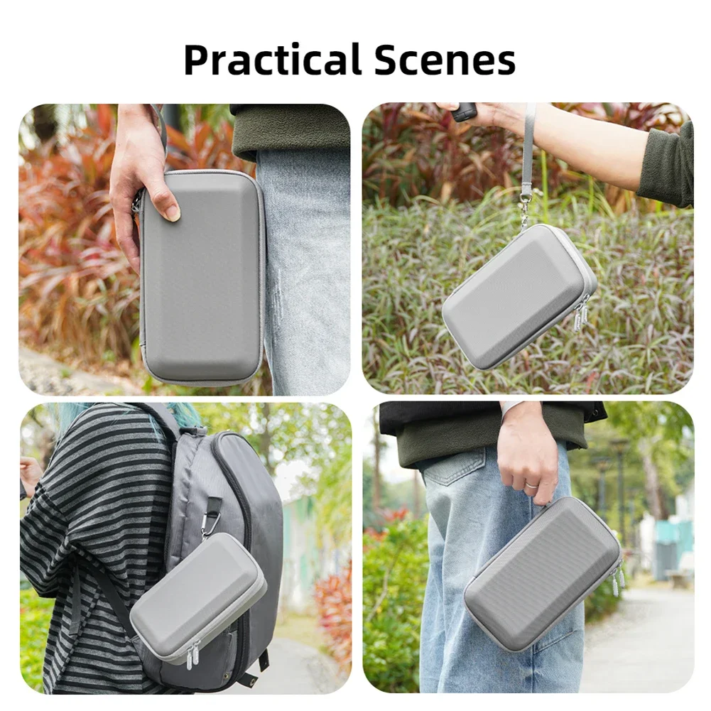 For DJI Osmo Mobile 7/7 Pro Carrying Case Portable Storage Bag Waterproof Travel Case with Mesh Pocket Handheld Gimbal Accessory