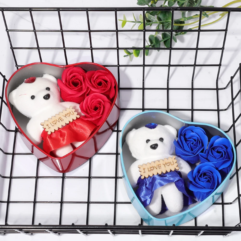 Bear Soap Rose Gift Box Valentines/Mother Day Gift 5