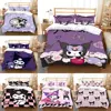 Cute Kuromi Bedding Sets Melody Comforter Bed Cover Duvet Cover Pillow Case 2-3 Pieces Sets Single/Double/Queen/King Size 1